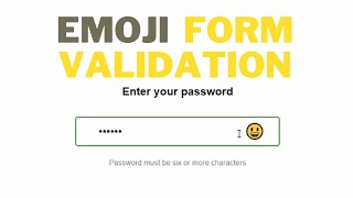 How To Make Emoji Validated Form With Html And Css|Emoji Validation Form||By Zain Xpert