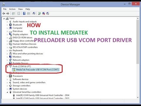 Mediatek preloader usb vcom port driver windows 7