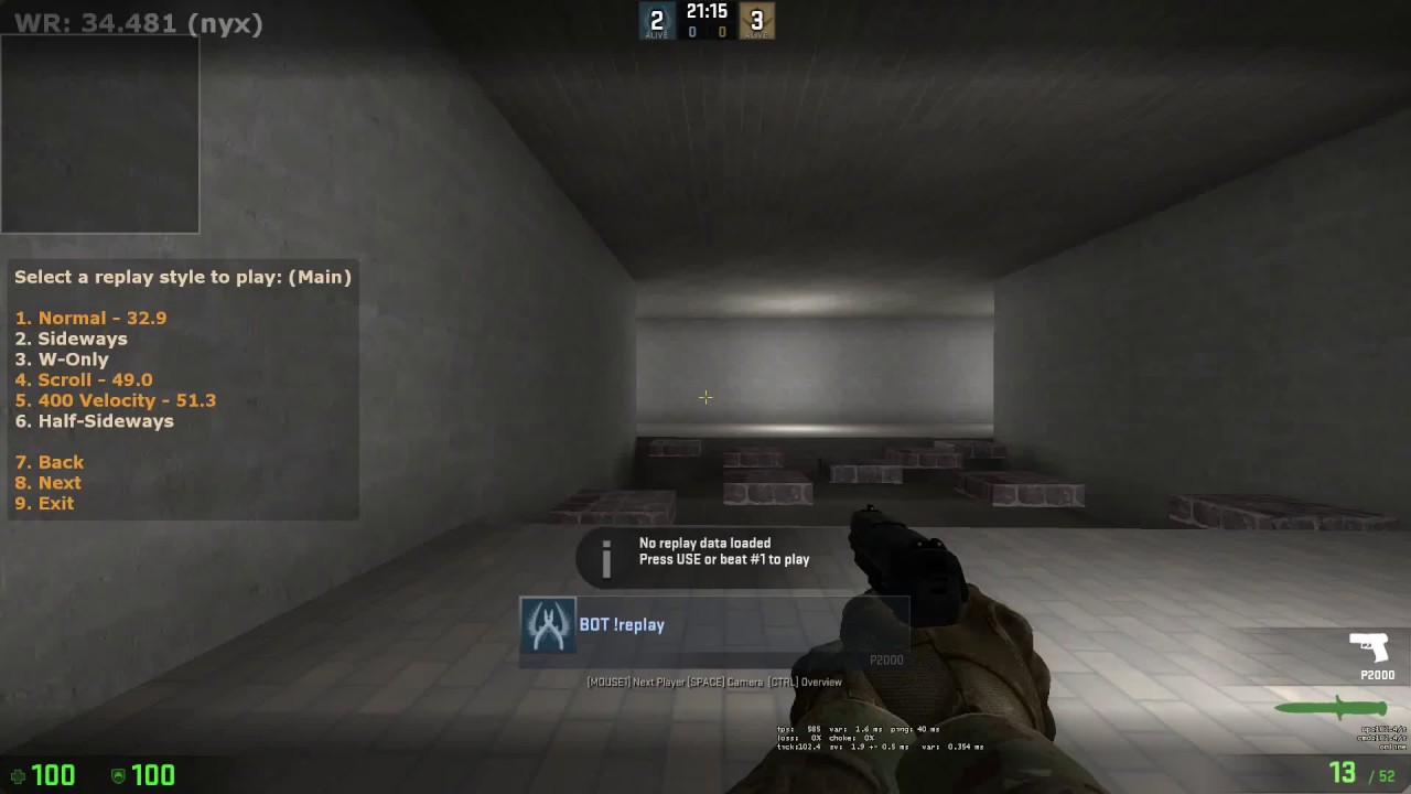 [CSGO] bhop_castle_beginner 49sec scroll // 100tick 100airacceleration ...