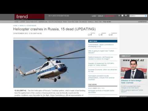 რუსეთში ვერტმფრენის ჩამოვარდნის შედეგად დაღუპულთა რიცხვი 15-მდე გაიზარდა