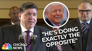 Pritzker says Trump is 'betraying' promises for U.S. economy with tariff changes (FULL Q & A)