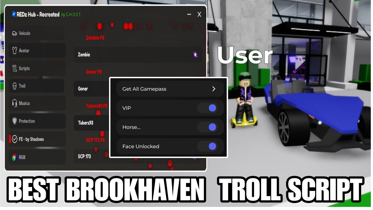 moj novy roblox brookhaven script:... Brookhaven Script RedzHub Premium Unlock All Gamepass | ROBLOX SCRIPT ...