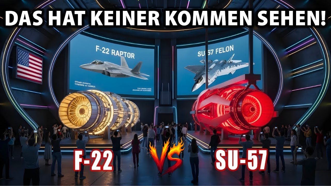 Die SCHOCKIERENDE Wahrheit über die Triebwerke der F-22 Raptor vs Su-57 – erschüttert die Welt!
