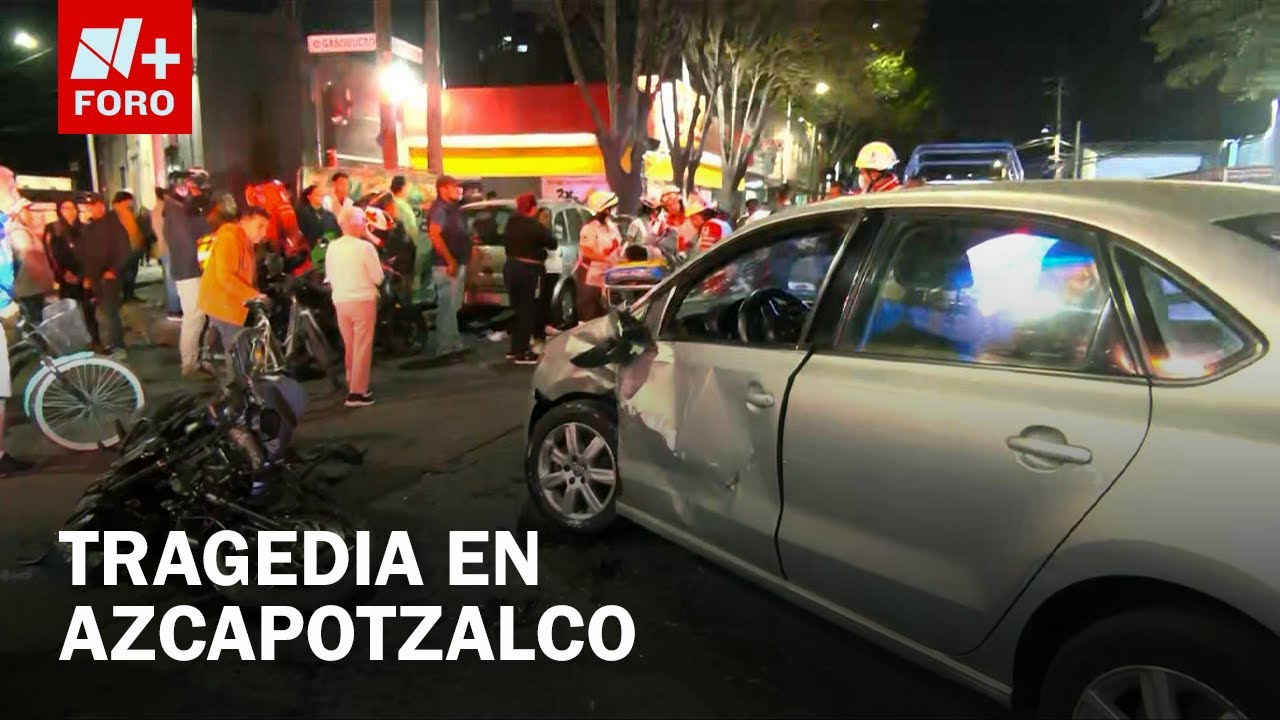 Muere motociclista tras choque con auto particular en Azcapotzalco, CDMX