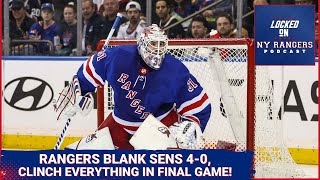 Rangers CLINCH Presidents' Trophy with blowout win over Senators!! Who are we playing in Round 1???