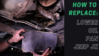 How to Replace Lower Oil Pan [2007-2011 Jeep JK] - YouTube
