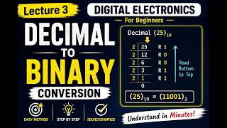 Decimal to Binary Conversion | Digital Electronics | Lecture 3 | Number System
