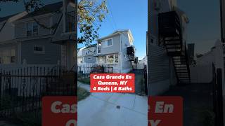 Casa Grande En Queens, NY.Casa Tiene 4 Cuartos y 4 baños. Tiene Parqueo y Patio.