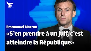 Macron dénonce l’antisémitisme devant le Grand-Orient de France