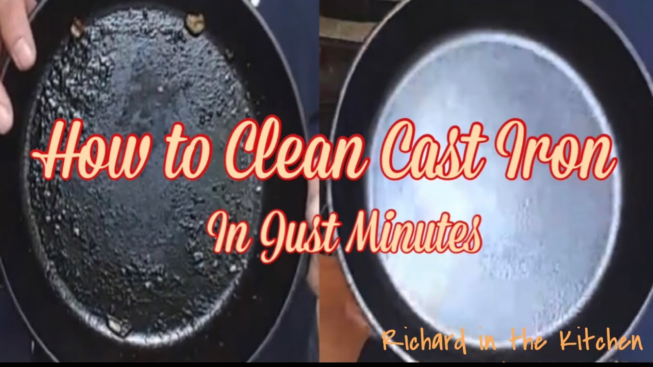 Super Easy Cast Iron Pan Cleaning! 