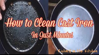 HOW TO CLEAN CAST IRON - Soap Not Needed