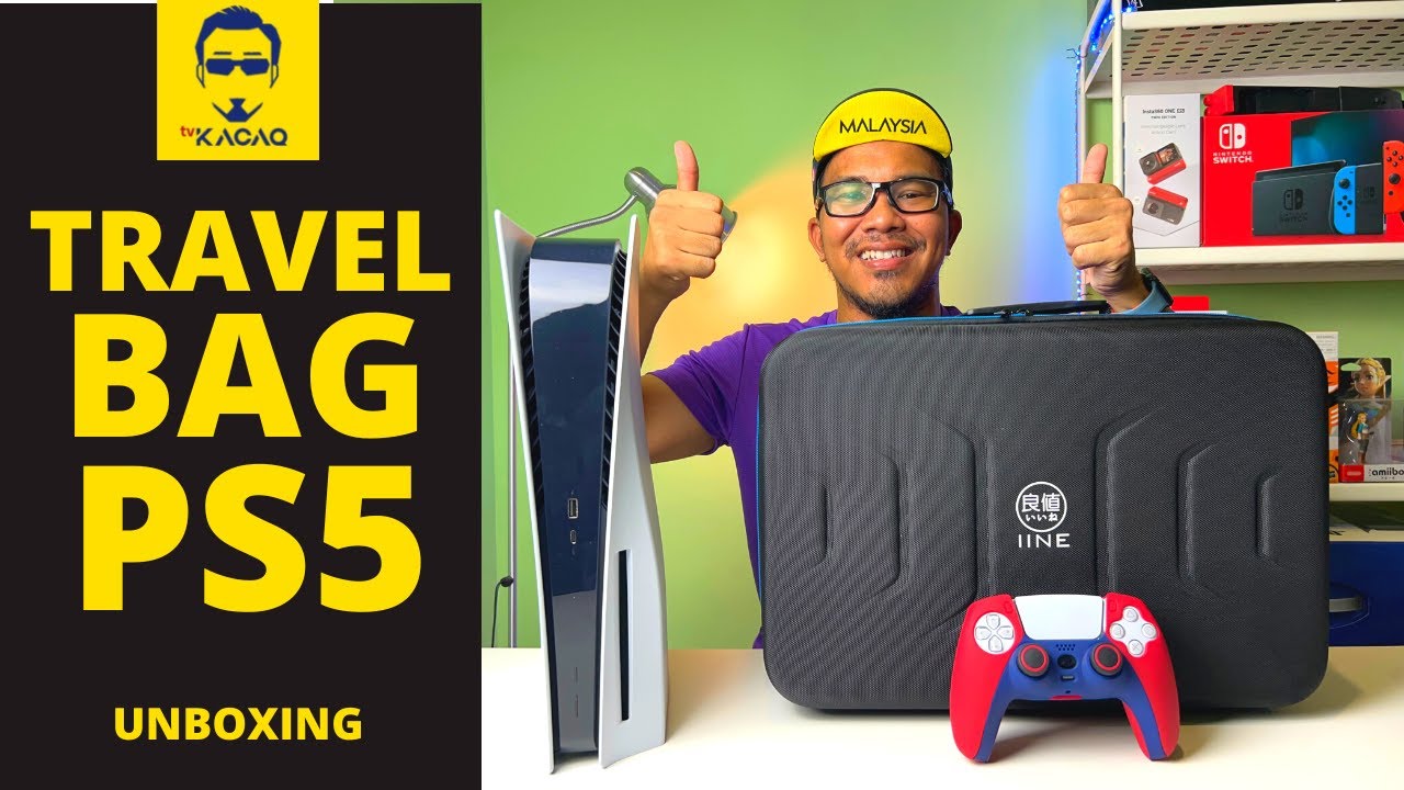PLAYSTATION 5 BEST ACCESSORIES TRAVEL STORAGE BAG IINE | Unboxing Review PS5 Malaysia