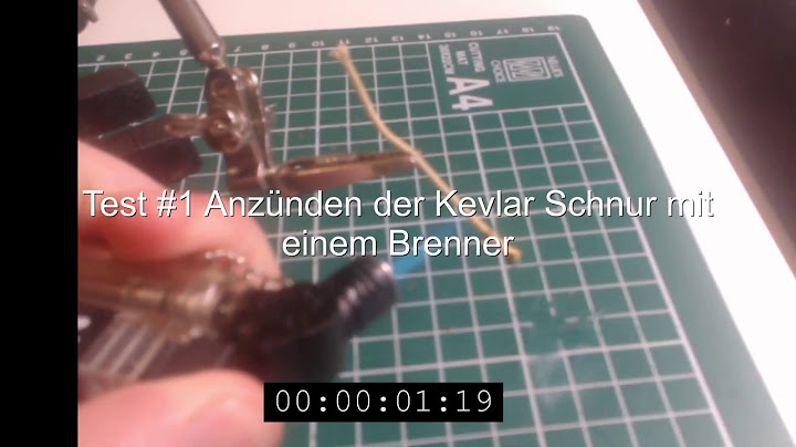 Anzünden einer Kevlar Schnur aus dem Raketenmodellbau Shop