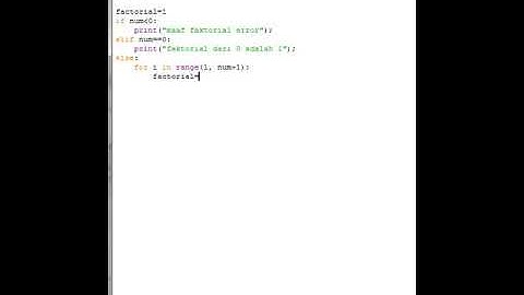 faktorial dalam PYTHON