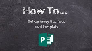 How to use Avery business card pre-punched cards (Avery 8371)