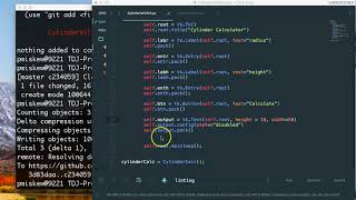 PYTHON - Project Volume of Cylinder (GUI CLASS) Setting up m
