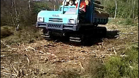KUBOTA TRACKED DUMPER FORWARDING FROM PEAT BOG