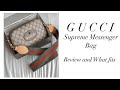 GUCCI NEO VINTAGE GG SUPREME MESSENGER BAG | Review, What fits