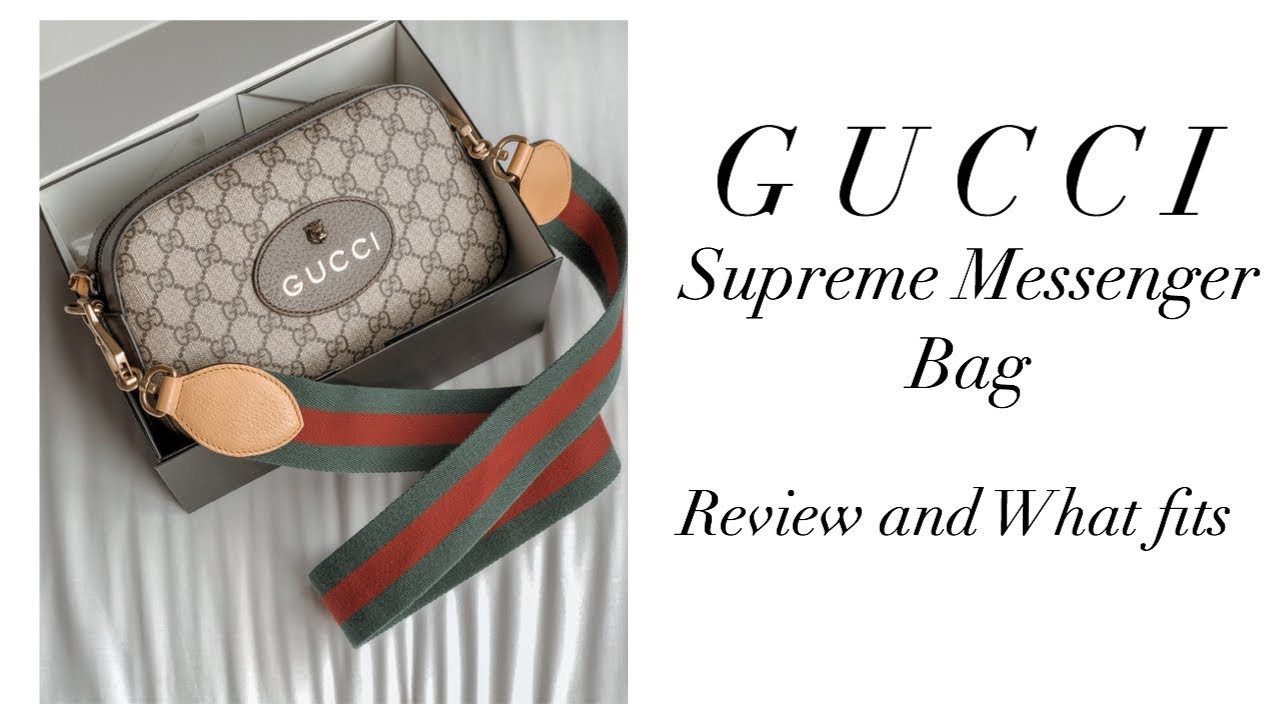 GUCCI NEO VINTAGE GG SUPREME MESSENGER BAG | Review, What fits - YouTube