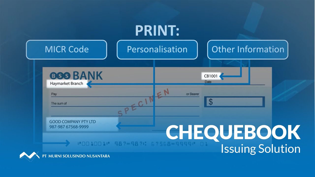 Cheque Issuing Chequebook Issuing Solution - YouTube
