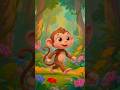 Funny Monkey Song 😂 | Kids Cartoon Rhyme Hindi #shorts