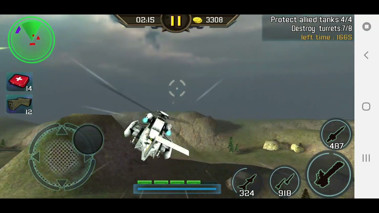 Protect our Tanks And Destroy Enemies || Gunship strike 3d || Mobile Games|| War Games