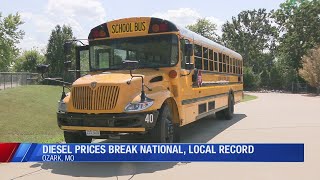 Bus drivers react to record high diesel prices