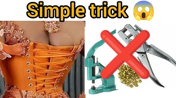 How to fix an EYELET to clothes without the Grommet machine nor eyelet Plier| #beginners friendly