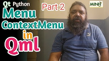 Menu in Qml - Part 2 | Python Qt | minhinc.42web.io | Pyside6