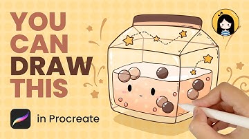 How to Draw a Cute Milk Carton in Procreate | Easy Tutorial for Beginners | Cute Drawing Ideas