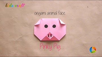 DIY Origami Pig 🐷 | Easy Origami Animal for Kids | Kids Craft Tutorial