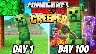 I Survived 100 Days as a Creeper in Hardcore Minecraft.. Here&#39;s What Happened...