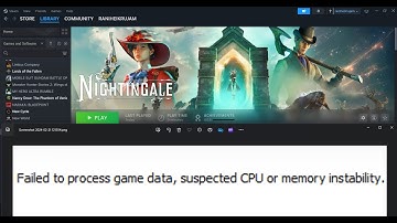 Fix Nightingale Error Failed To Process Game Data Suspected CPU or Memory Instability On PC