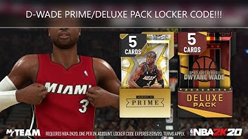 Free D-Wade Prime/Deluxe Pack Locker code | NBA 2K20 MyTeam