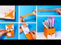 5 DIY КАНЦЕЛЯРИЯ С ЛИСИЧКАМИ🦊 Поделки из бумаги Снова в школу