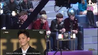 MAMA2016 BTS reaction to EXO album of the year Speech.