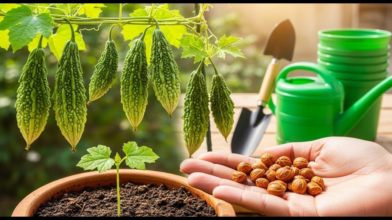 How to Grow Karela From Seeds Complete Video Must Watch kitchen gardening in uganda