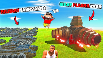Upgrading NOOB Tank into UNDEFEATED Tank with SHINCHAN and CHOP  in Animal Revolt Battle | AMAAN-T