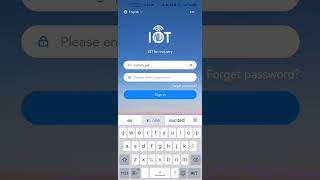 “INVT IOT”APP introduction - Login Page