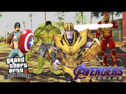 GTA SAN ANDREAS AVENGERS ENDGAME MOD 💥 THANOS VS IRON MAN & C. AMERICA