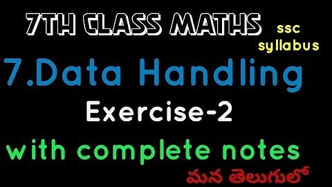 7th class maths in telugu//chapter-7// exercise-2// Data Handling