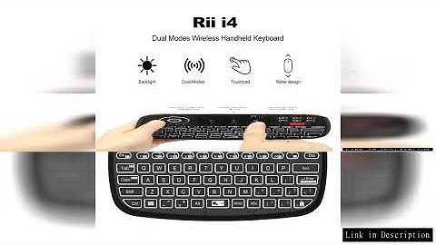Rii i4 Mini Bluetooth Wireless Keyboard With Touchpad 2.4GHz Backlit Mouse Remote Control For Window