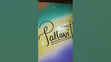 PALLAVI name signature on procreate #calligraphy #trending #shorts  comment your name