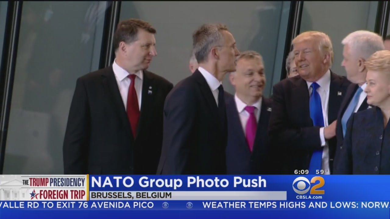 Push Appears To Precede NATO Group Photo