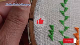 #how to embroider hardanger border stitch كيفية طرز غرزة الحساب للمبتدئن#