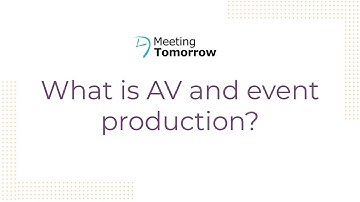 What is audio visual and event production?
