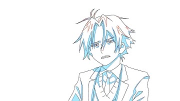 opentoonz animation progress (sketch, tie-down, final)