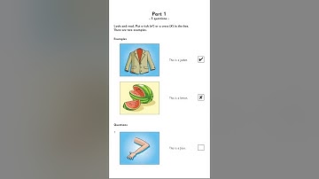 Cambridge English Starters Reading and Writing Test Watermelon