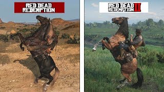 Red Dead Redemption VS Red Dead Redemption 2 | Animations Comparison | Comparativa de animaciones