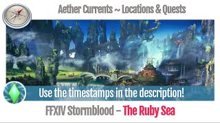 FFXIV The Ruby Sea Aether Current Locations & Quests numbered, in order - Stormblood